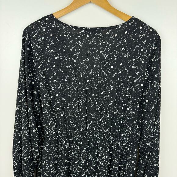 Carly Jean Womens Ditsy Floral Print Midi Asymmetrical Dress‎ Sz L Boho Festival - Picture 8 of 14